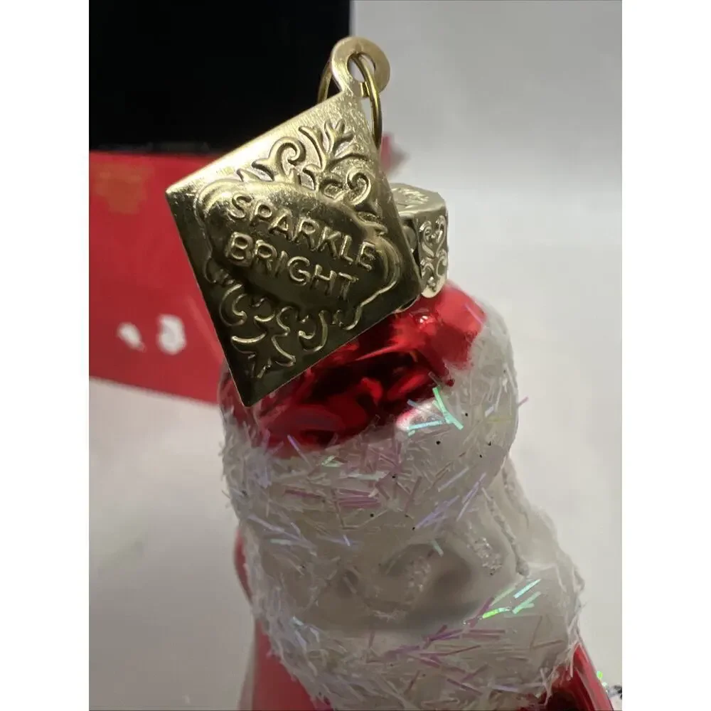 Christopher Radko Sparkle Bright Noel Splendor Santa Lantern Glass Ornament